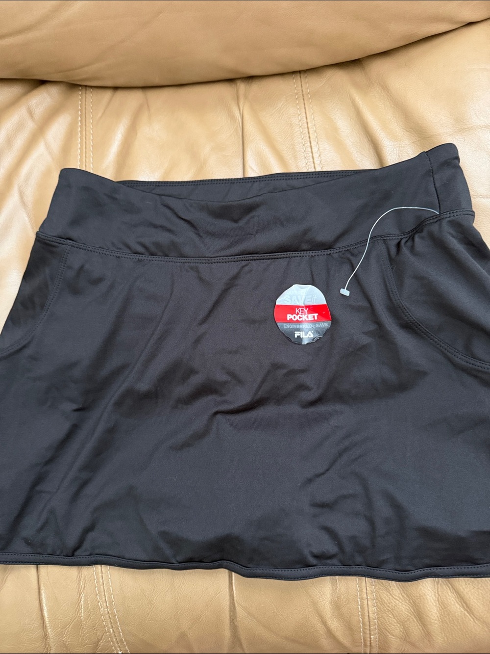 FILA Black Athletic Skirt with Key Pocket and Side Pockets